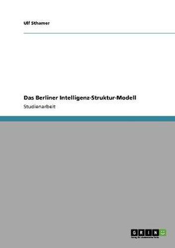 Cover image for Das Berliner Intelligenz-Struktur-Modell