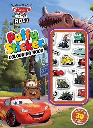 Cover image for Cars on the Road: Puffy Sticker Colouring Book (Disney Pixar)