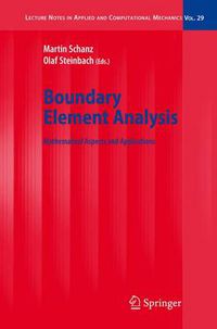 Cover image for Boundary Element Analysis: Mathematical Aspects and Applications