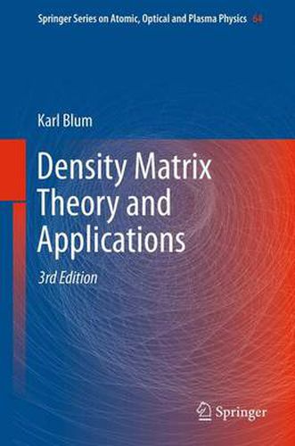 Cover image for Density Matrix Theory and Applications