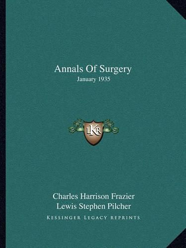 Annals of Surgery: January 1935