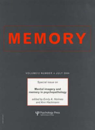 Cover image for Mental Imagery and Memory in Psychopathology: A Special Issue of Memory