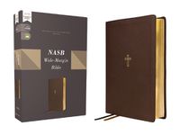 Cover image for NASB, Wide Margin Bible, Leathersoft, Brown, Red Letter, 1995 Text, Comfort Print