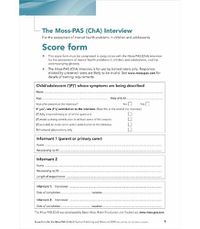 Cover image for Moss-Pas (Cha): For the Assessment of Mental Health Problems in Children and Adolescents