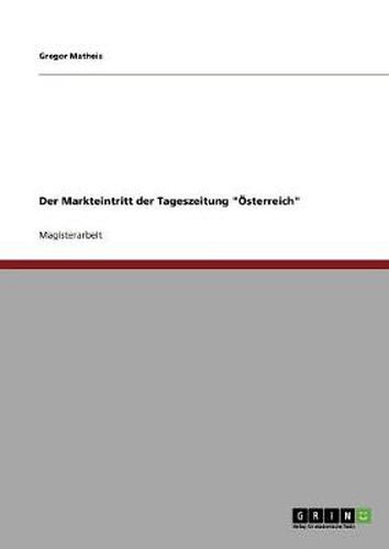 Cover image for Der Markteintritt der Tageszeitung  OEsterreich