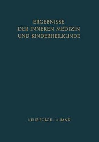 Ergebnisse der Inneren Medizin und Kinderheilkunde: Neue Folge