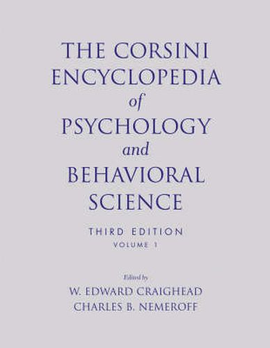 The Corsini Encyclopedia of Psychology and Behavioral Science