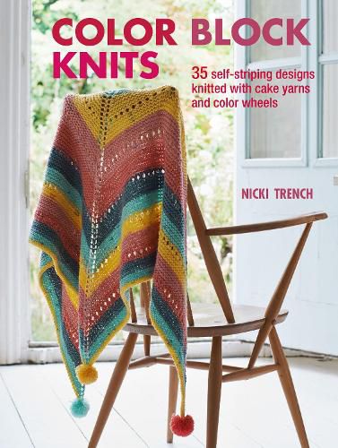 Cover image for Color Block Knits: 35 Self-Striping Designs Knitted with Cake Yarns and Color Wheels