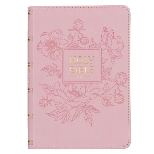 Cover image for KJV Holy Bible, Compact Large Print Faux Leather Red Letter Edition - Ribbon Marker, King James Version, Pink