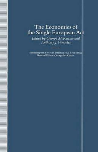 Cover image for The Economics of the Single European Act