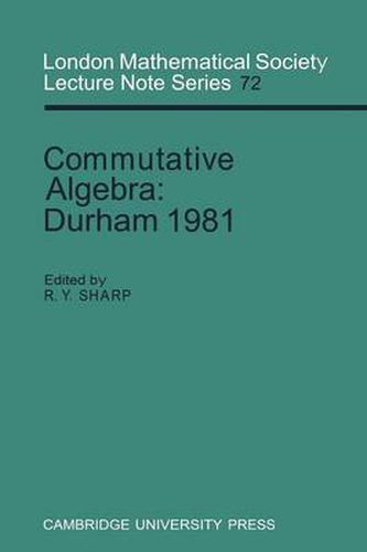 Cover image for Commutative Algebra: Durham 1981