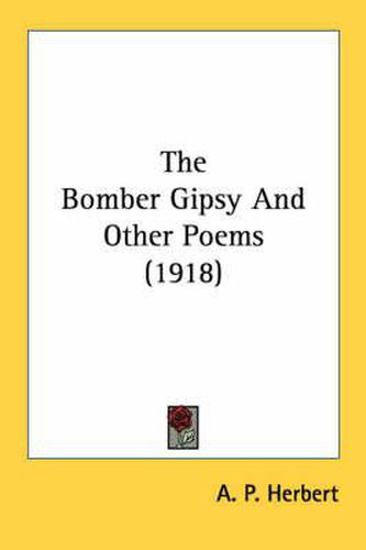 Cover image for The Bomber Gipsy and Other Poems (1918)