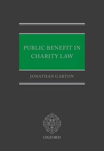 Cover image for Public Benefit in Charity Law