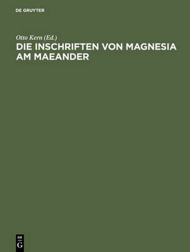 Cover image for Die Inschriften von Magnesia am Maeander