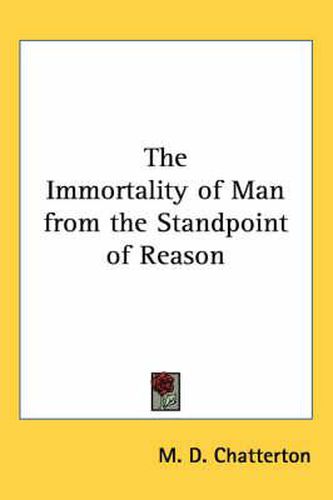Cover image for The Immortality of Man from the Standpoint of Reason