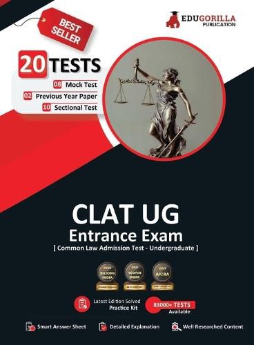 Complete CLAT UG Exam Preparation Book 2021 For UnderGraduate Programmes 8 Full-length Mock Tests [Solved] + 15 Sectional Tests + 3 Previous Year Paper By EduGorilla