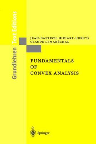 Cover image for Fundamentals of Convex Analysis