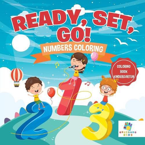 Cover image for Ready, Set, Go! Numbers Coloring - Coloring Book Kindergarten