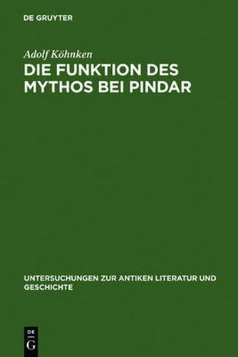 Cover image for Die Funktion des Mythos bei Pindar