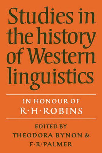 Cover image for Studies in the History of Western Linguistics