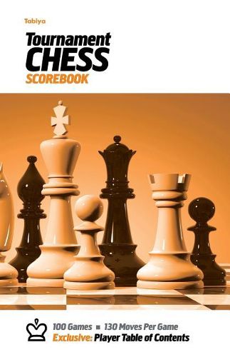 Cover image for Tabiya Tournament Chess Scorebook: Cover Style: White with Orange Graphic