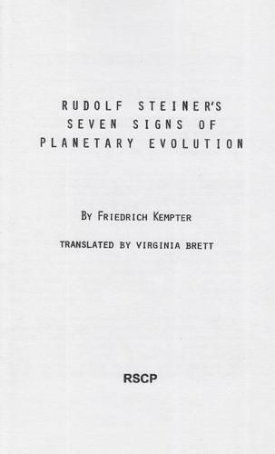 Cover image for Rudolf Steiner's Seven Signs of Planetary Evolution