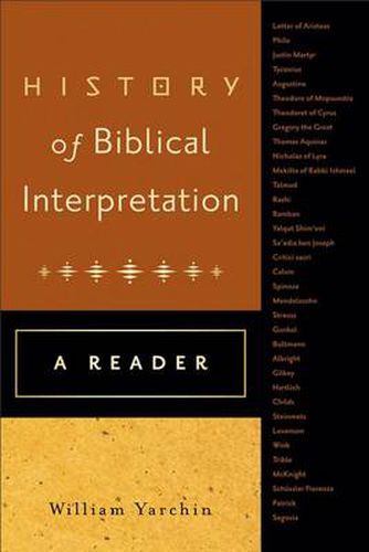 Cover image for History of Biblical Interpretation - A Reader