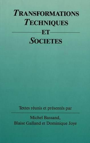 Cover image for Transformations Techniques Et Societes