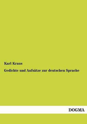 Cover image for Gedichte Und Aufsatze Zur Deutschen Sprache