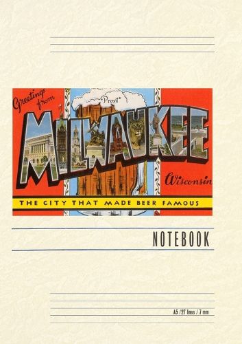 Cover image for Vintage Lined Notebook Greetings from Milwaukee, Wisconsin