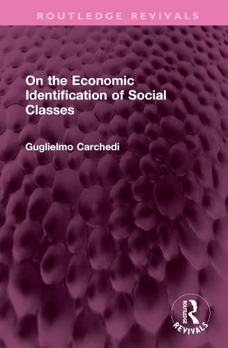 Cover image for On the Economic Identification of Social Classes