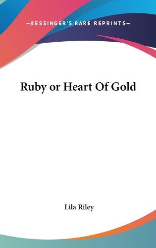 Cover image for Ruby or Heart of Gold