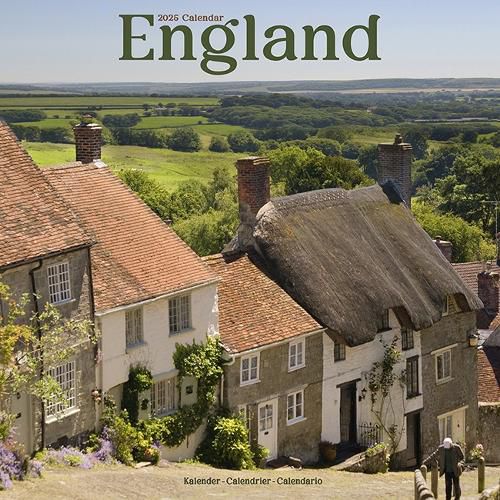 England Calendar 2025 Square Travel Wall Calendar - 16 Month