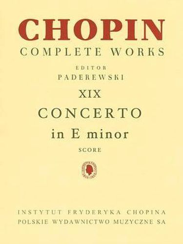 Cover image for Piano Concerto in E Minor Op. 11, Cw Xix - Score