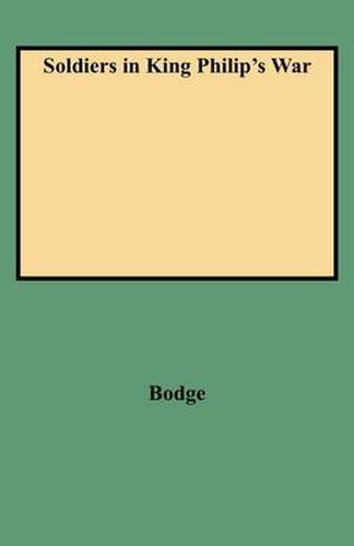 Cover image for Soldiers in King Philip's War