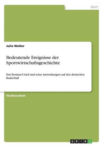 Cover image for Bedeutende Ereignisse Der Sportwirtschaftsgeschichte