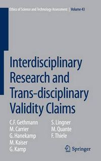 Cover image for Interdisciplinary Research and Trans-disciplinary Validity Claims