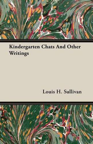 Cover image for Kindergarten Chats and Other Writings