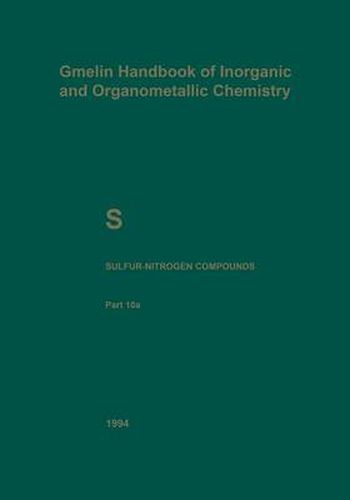 S Sulfur-Nitrogen Compounds: Part 10a: Compounds with Sulfur of Oxidation Number II