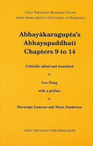 Cover image for Abhayakaragupta's Abhayapaddhati Chapters 9 to 14