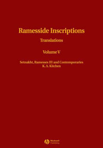 Cover image for Ramesside Inscriptions: Translations