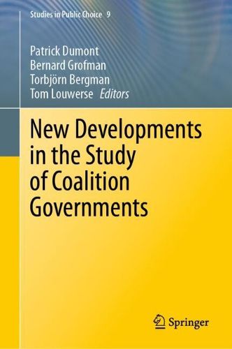 Cover image for New Developments in the Study of Coalition Governments