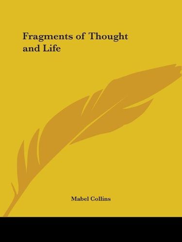 Cover image for Fragments of Thought and Life (1908)