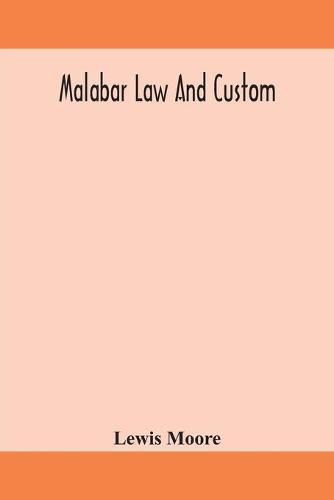 Cover image for Malabar law and custom