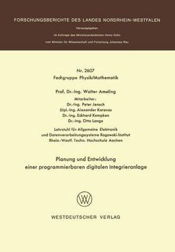 Cover image for Planung Und Entwicklung Einer Programmierbaren Digitalen Integrieranlage