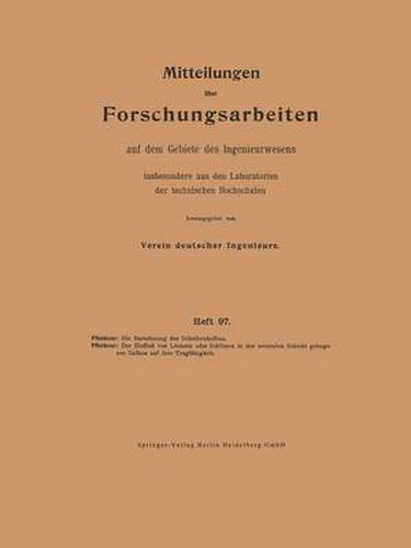 Cover image for Die Berechnung Der Scheibenkolben. Der Einfluss Von Loechern Oder Schlitzen in Der Neutralen Schicht Gebogener Balken Auf Ihre Tragfahigkeit