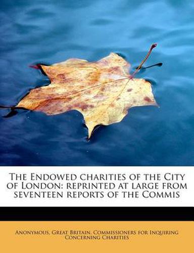 Cover image for The Endowed Charities of the City of London: Reprinted at Large from Seventeen Reports of the Commis