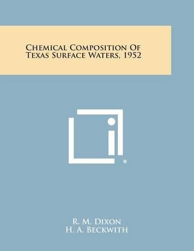 Cover image for Chemical Composition of Texas Surface Waters, 1952