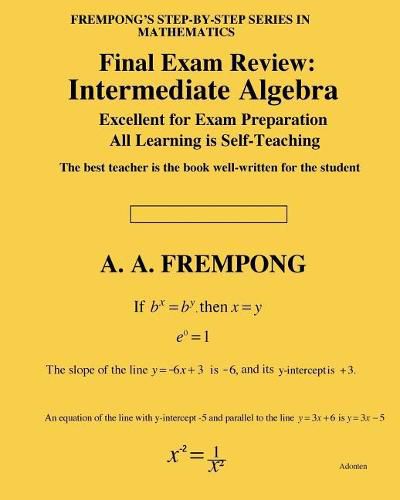 Cover image for Final Exam Review: Intermediate Algebra