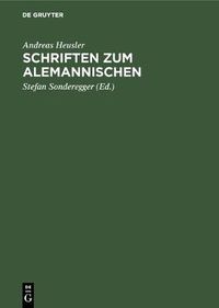 Cover image for Schriften Zum Alemannischen